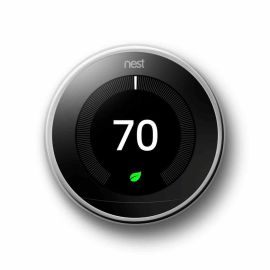 Nest T3019US Smart Learning Wi-Fi Programmable Thermostat, 3rd Gen, Polished Steel Home Depot Exclusive