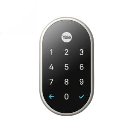 Google Nest X Yale Bluetooth, Wireless Tamper-Proof Smart Lock for Keyless Entry with Nest Connect - Satin Nickel