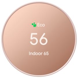 Google Nest Thermostat 4th Gen GA02082-US Programmable Smart Wi-Fi Thermostat for Home - Sand
