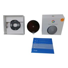 MINT Google Nest Thermostat 4th Gen GA02081-US Programmable Smart Wi-Fi Thermostat for Home - Charcoal