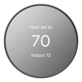 Google Nest 4th Gen GA02081-US Programmable Thermostat Charcoal
