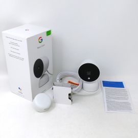 OB Google Nest Cam Indoor Wired GA01998-US Full HD (1080p) Works With Google Assistant - Snow