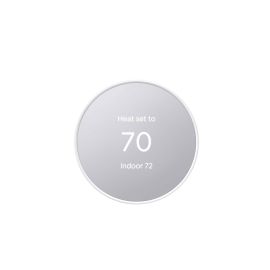 Google Nest Thermostat 4th Gen GA01334-US Programmable Smart Wi-Fi Thermostat for Home - Snow
